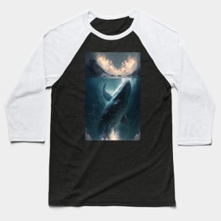 Whale in the ocean Baseball T-Shirt